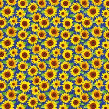 Golden Yellow Sunflowers : Gift 12" X 12" Decal Vinyl Sticker Sheet Pattern Seamless Pattern Rustic Garden Kitchen Decor