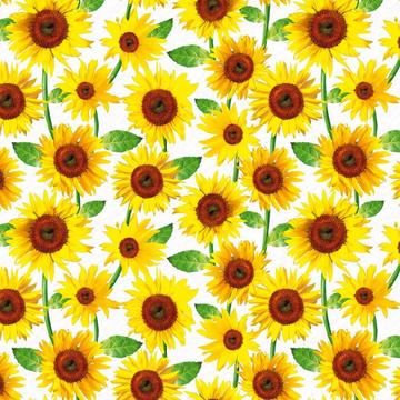 Golden Yellow Sunflowers : Gift 12" X 12" Decal Vinyl Sticker Sheet Pattern Floral Pattern Summer Cloth Kitchen Wall Decor