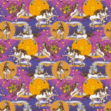 Fairytale Unicorn : Gift 12" X 12" Decal Vinyl Sticker Sheet Pattern Unicorns Lover Castle Magic Mystic Horses Esoteric