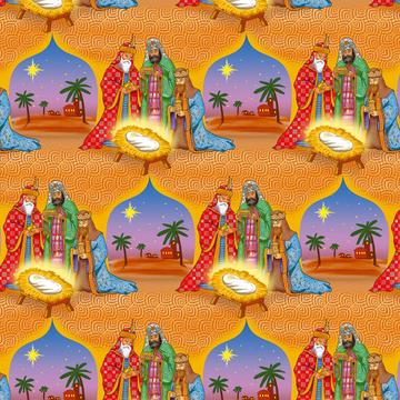 Baby Jesus Three Kings : Gift 12" X 12" Decal Vinyl Sticker Sheet Pattern Christmas Magi Nativity Religious Christian