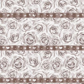 Full Rose Buds : Gift 12" X 12" Decal Vinyl Sticker Sheet Pattern Wedding Silver Ribbon Floral Pattern Bride Invite Anniversary