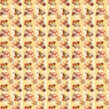 Girl Bear Umbrella : Gift 12" X 12" Decal Vinyl Sticker Sheet Pattern Cute Kids For Birthday Decor Nursery Room Bears Child
