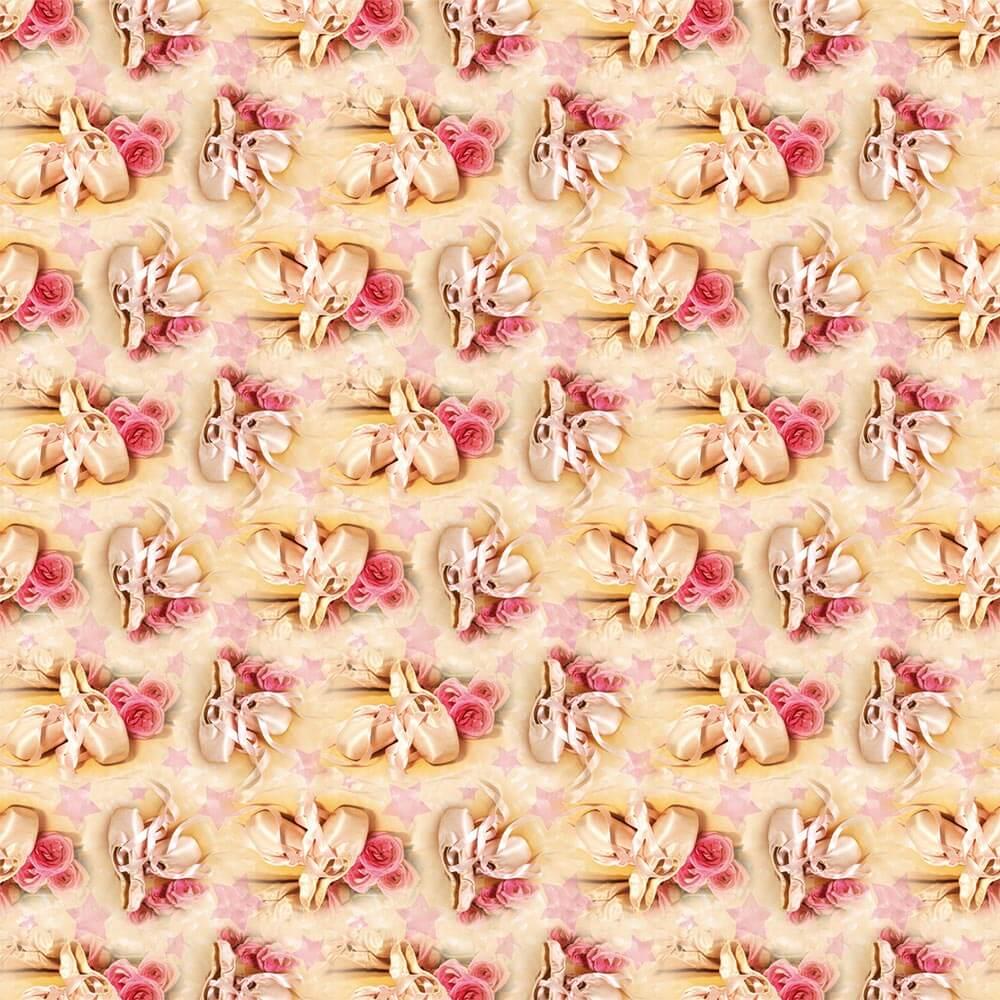 Vintage Pointe Shoes : Gift 12" X 12" Decal Vinyl Sticker Sheet Pattern Girl Ballet Dancer Pattern Floral School Art Sister Classmate