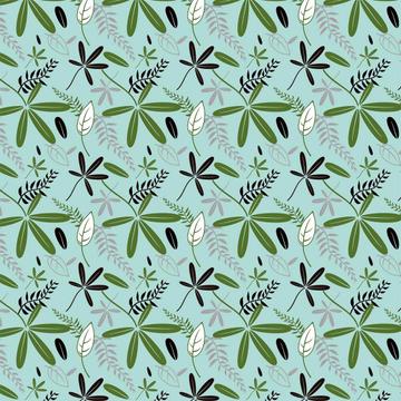 Graphic Leaves : Gift 12" X 12" Decal Vinyl Sticker Sheet Pattern Greenery Pattern Fresh Plants Kitchen Decor Ecological Flower
