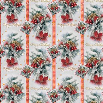 New Year Pattern : Gift 12" X 12" Decal Vinyl Sticker Sheet Pattern Christmas Bells Pine Branches Snow Winter Holidays Decor