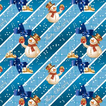 Snowman Gift Box : Gift 12" X 12" Decal Vinyl Sticker Sheet Pattern Winter Holidays Christmas Pattern Kids Home Wall Decor