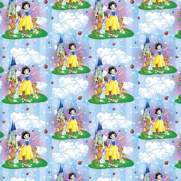 Snow White : Gift 12" X 12" Decal Vinyl Sticker Sheet Pattern Baby Animals Castle Apples Striped Pattern Princess Room Decor