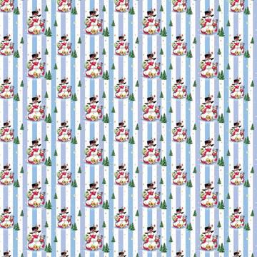 Sweet Snowman Kids : Gift 12" X 12" Decal Vinyl Sticker Sheet Pattern Christmas Tree Greetings Pattern Pet Cute Friends Decor