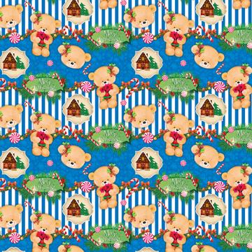 Bear Christmas Flowers : Gift 12" X 12" Decal Vinyl Sticker Sheet Pattern Baby Shower Pattern Daughter Stripes House Sweet