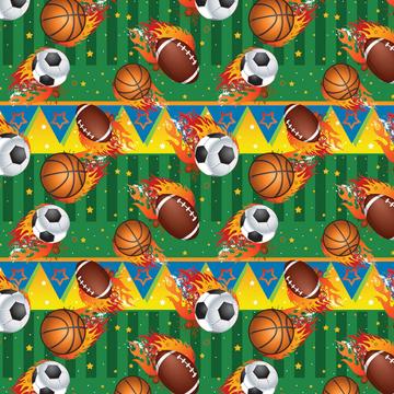 Field Sports : Gift 12" X 12" Decal Vinyl Sticker Sheet Pattern Soccer American Football Fire Teenager Party Decor Team Pattern