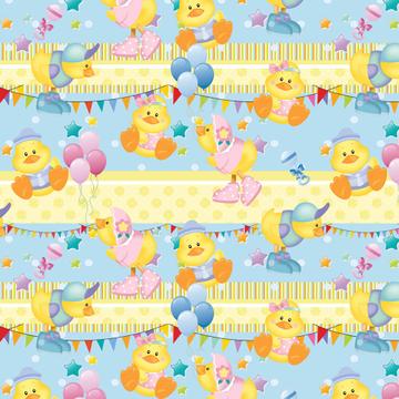Baby Ducks : Gift 12" X 12" Decal Vinyl Sticker Sheet Pattern Shower Reveal Pattern Room Nursery Decor Balloons Garland Twins