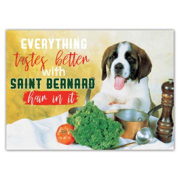 Saint Bernard Cook : Gift Sticker Dog Puppy Pet Vegetables Kitchen Animal Cute