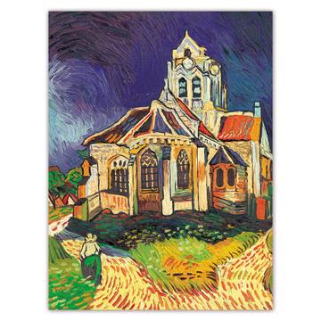 Church at Auvers Vincent Van Gogh : Gift Sticker Famous Oil Painting Art Artist Painter