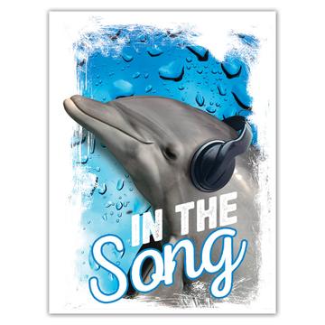 Dolphin Music Headphone Nature : Gift Sticker Wild Animals Wildlife Fauna Safari Species