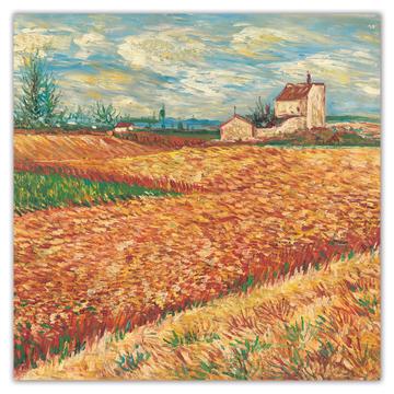 Farm House Field : Gift Sticker Famous Oil Painting Art Artist Painter