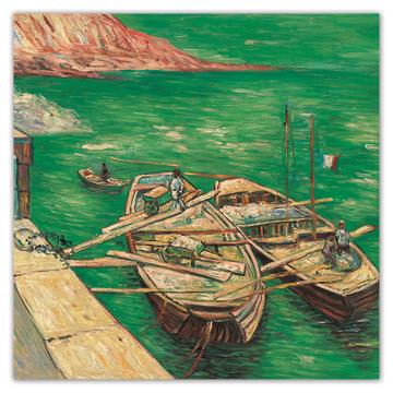 Boats Italy : Gift Sticker Famous Oil Painting Art Artist Painter