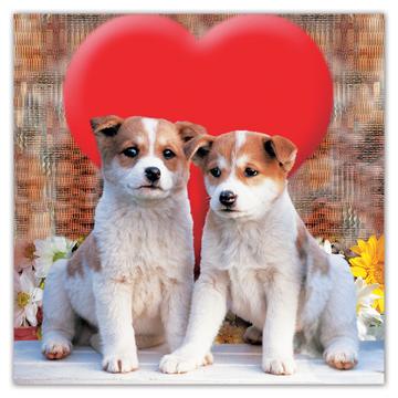 Russell Terrier Heart : Gift Sticker Dog Love Valentines Romantic Animal Pet