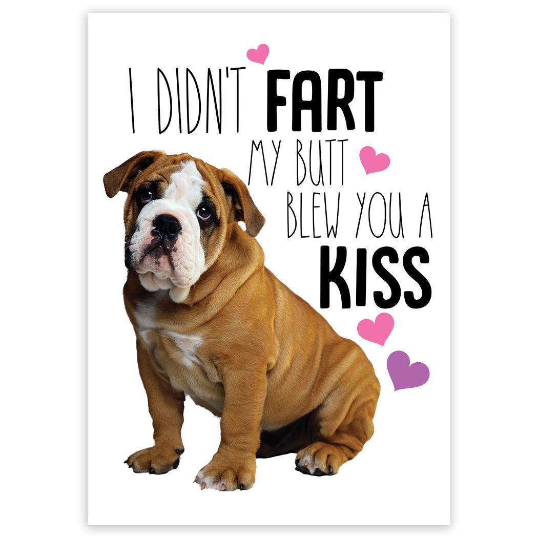 Gift Sticker : Bulldog Sad Fart Dog Pet Animal I Did'nt My Ass Blew You a |  eBay