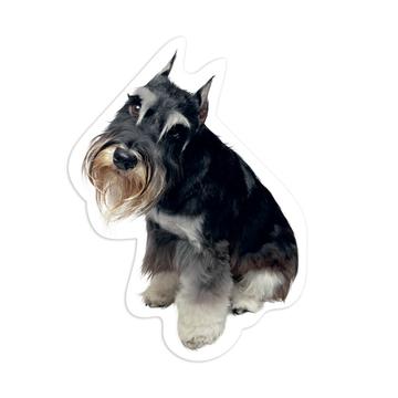 Schnauzer : Gift Sticker Dog Pet Puppy Animal Apology Cute