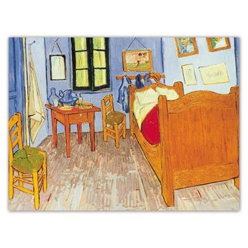 Vincent Van Gogh Bedroom in Arles : Gift Sticker Famous Oil Painting Art Artist Painter