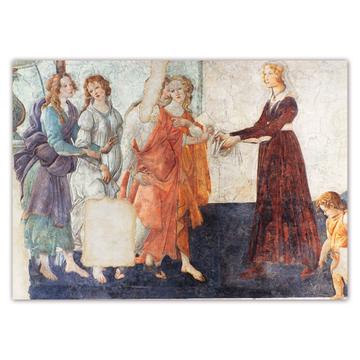 Botticelli Three Graces : Gift Sticker Famous Oil Painting Art Artist Painter