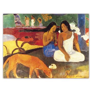 Arearea Paul Gauguin : Gift Sticker Famous Oil Painting Art Artist Painter