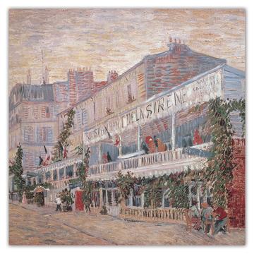 Restaurant de La Sirene Vincent Van Gogh : Gift Sticker Famous Oil Painting Art Artist Painter