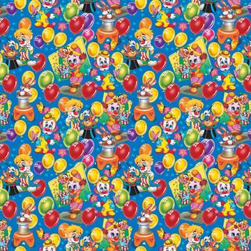 Funny Clown Balloons : Gift 12" X 12" Decal Vinyl Sticker Sheet Pattern For Kid Birthday Children Circus Animals Cute Party Decor