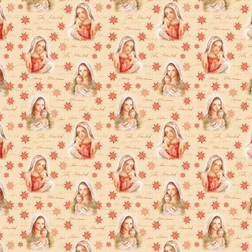 Baby Jesus Our Lady : Gift 12" X 12" Decal Vinyl Sticker Sheet Pattern Christmas Poinsettia Nativity Flowers Vintage Art
