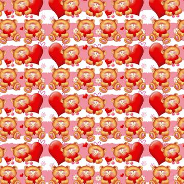 Valentines Day Bear : Gift 12" X 12" Decal Vinyl Sticker Sheet Pattern Teddy Bears Romantic Love You Heart Cute Kid Child