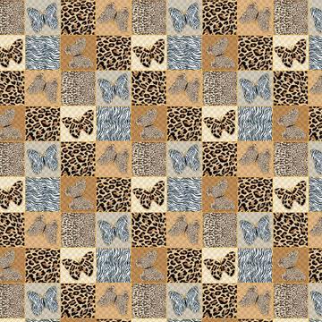 Animal Print Butterflies : Gift 12" X 12" Decal Vinyl Sticker Sheet Pattern Cheetah Zebra Wild Cat Square Abstract Female
