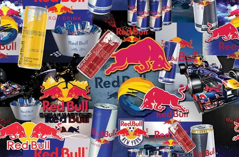 Red bull stickers on Tumblr: Red bull and yellow sun sticker sheet