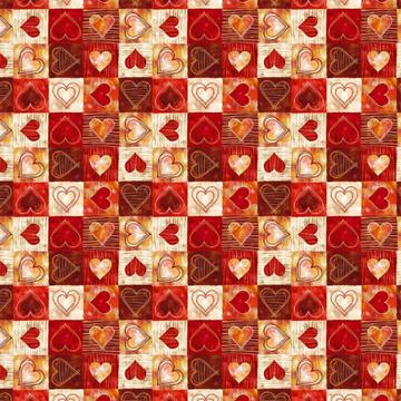 Heart Squares : Gift 12" X 12" Decal Vinyl Sticker Sheet Pattern Valentines Day Love Romantic Girlfriend Wife Boyfriend Husband