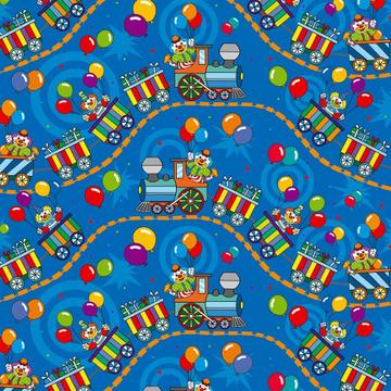 Clown Train Birthday : Gift 12" X 12" Decal Vinyl Sticker Sheet Pattern Kids Balloons Colorful Decor Children Nursery Funny