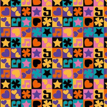 Hearts Musical Notes : Gift 12" X 12" Decal Vinyl Sticker Sheet Pattern Love Luck Kids Quilt Decor Best Friends Craft