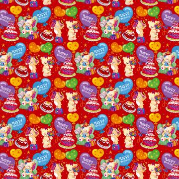 Bears Birthday Cake : Gift 12" X 12" Decal Vinyl Sticker Sheet Pattern Festive For Kids Children Sweet Teddy Bear Balloons