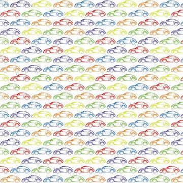 Beetle Car Print : Gift 12" X 12" Decal Vinyl Sticker Sheet Pattern Rainbow Kids Nursery Wall Decor Transport Pattern Cute Drawing
