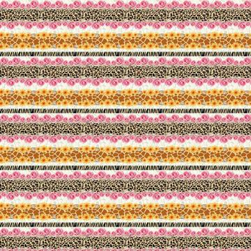 Roses Animal Print : Gift 12" X 12" Decal Vinyl Sticker Sheet Pattern Flower Daisy Zebra Cheetah Skin Chic Mother