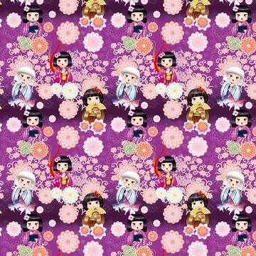 Japanese Girl Doll Mandala : Gift 12" X 12" Decal Vinyl Sticker Sheet Pattern Japan Flowers Geisha For Her Best Friend Teenager