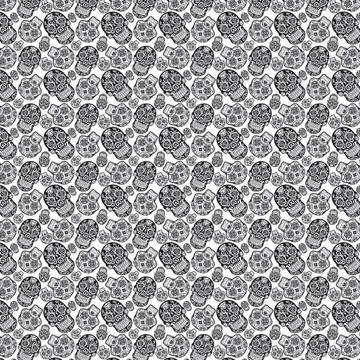 Skull Skulls Pattern : Gift 12" X 12" Decal Vinyl Sticker Sheet Black And White Death Skeleton Mexican Mexico Teenager