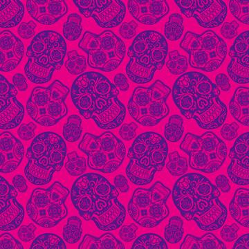 Skull Skulls Pattern : Gift 12" X 12" Decal Vinyl Sticker Sheet Death Skeleton Mexican Mexico For Her Rock Lover Head