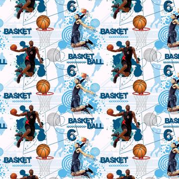 Basketball Player Pattern : Gift 12" X 12" Decal Vinyl Sticker Sheet For Champion Basket Lover Ball Sport Team Fashion