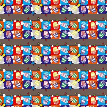 Popcorn Comics : Gift 12" X 12" Decal Vinyl Sticker Sheet Pattern Pattern Cinema Colorful Child Kitchen Wall Decor Star Diy Art