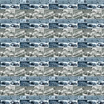 Retro Classic Cars : Gift 12" X 12" Decal Vinyl Sticker Sheet Pattern Grayscale Transport Pattern Old Fashioned Design America