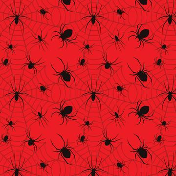 Spiders And Web : Gift 12" X 12" Decal Vinyl Sticker Sheet Pattern Black Red Pattern Halloween Superhero Kids Room Decor Diy