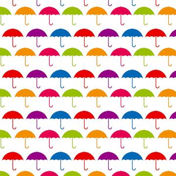 Umbrellas : Gift 12" X 12" Decal Vinyl Sticker Sheet Pattern Rainbow Colors Pattern Rain Mood Scrapbooking Bathroom Decor