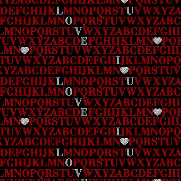 Love Alphabet : Gift 12" X 12" Decal Vinyl Sticker Sheet Pattern Blackboard Valentines Day Hearts Be Mine Message