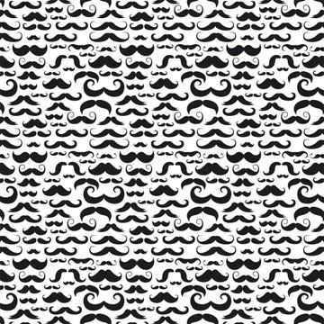 Cute Mustache : Gift 12" X 12" Decal Vinyl Sticker Sheet Pattern Pattern Funny Groom Beard Barber Dad Brother Boss Wall Decor