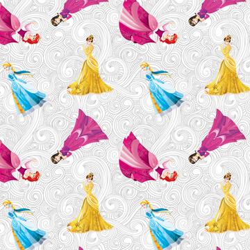 Fairytale Princesses : Gift 12" X 12" Decal Vinyl Sticker Sheet Pattern Abstract Pattern Girly Cinderella Belle Sweet Fifteen Decor