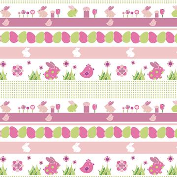 Easter Graphic Rabbits : Gift 12" X 12" Decal Vinyl Sticker Sheet Pattern Floral Eggs Garland Polka Dots Baby Shower